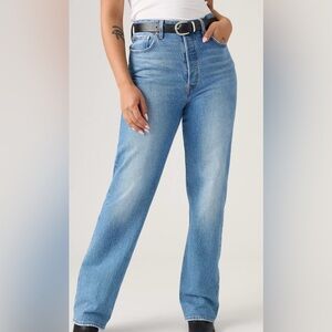 Levi's Ribcage Straight Leg Button Fly High Rise 24W Great Condition!